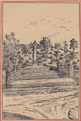 Line drawing Mellor Memorial 1921