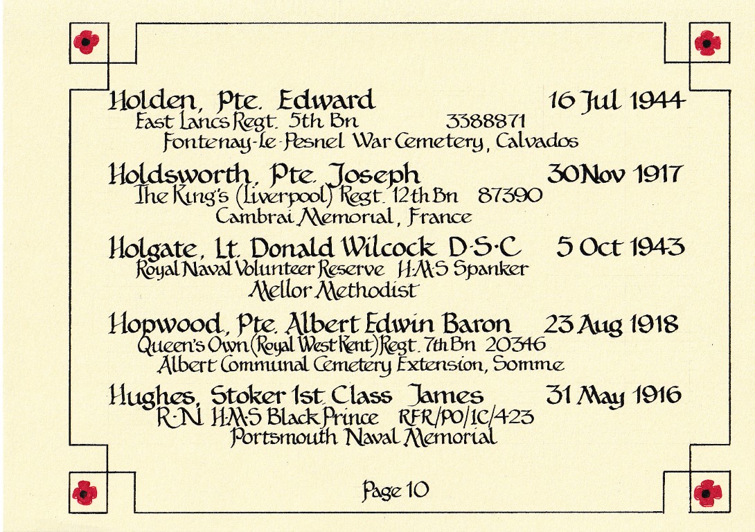 Page 10 Book of remembrance