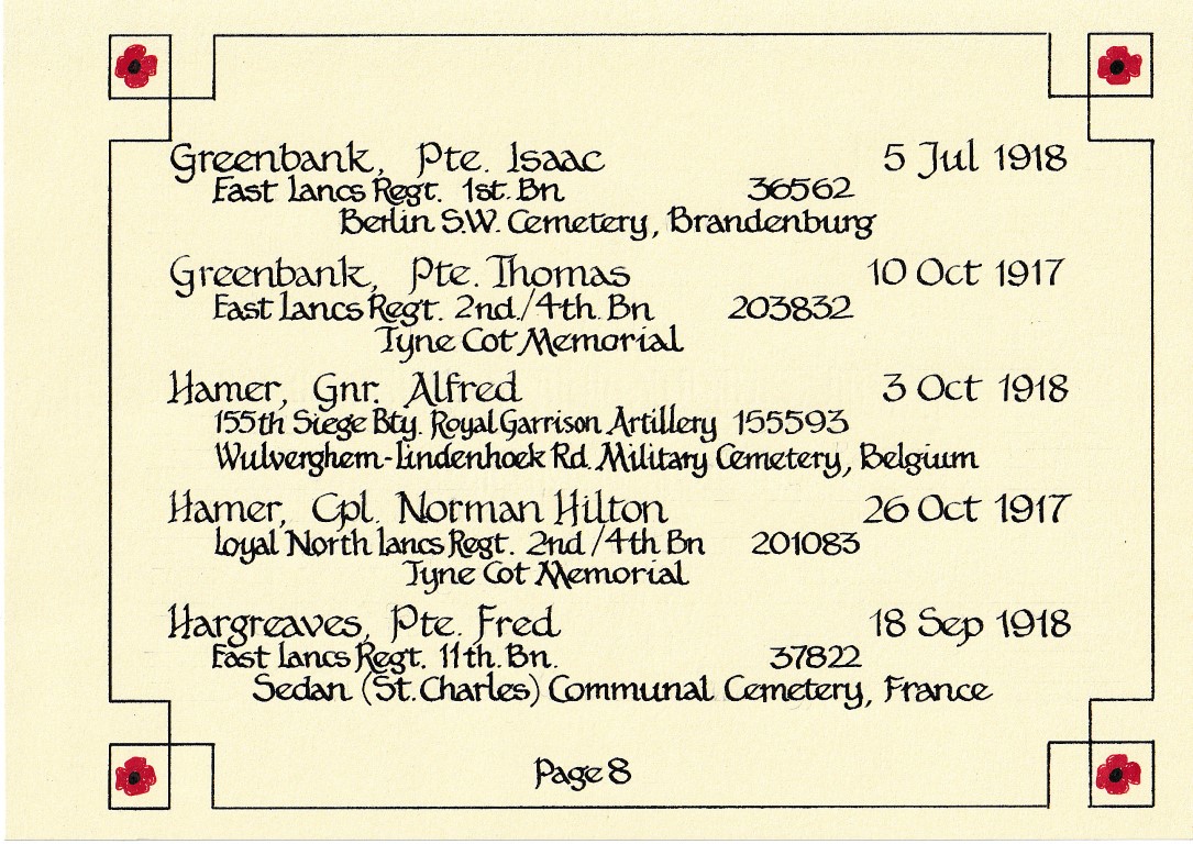 Page 8 Book of remembrance